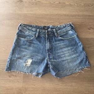 Von Dutch Y2K Vintage Denim Distressed Cuttoff Blue Shorts 100% Cotton Womens 32